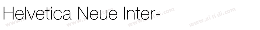 Helvetica Neue Inter字体转换
